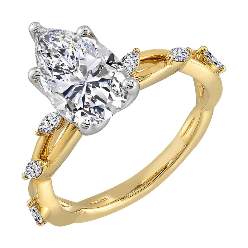 YELLOW GOLD DIAMOND SEMI-MOUNT W7041SN200SM-4YW