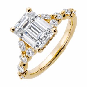 YELLOW GOLD NATURE INSPIRED DIAMOND SEMI-MOUNT W5861DN200SM-4YB