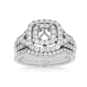 WHITE GOLD DIAMOND SEMI-MOUNT WC7689S