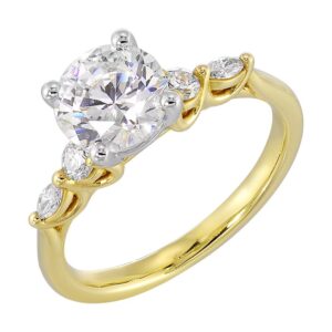 YELLOW GOLD DIAMOND ENGAGEMENT SEMI-MOUNT W6611RN150SM-4YWB