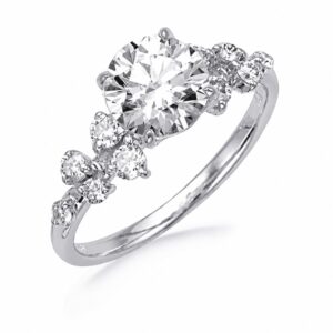 WHITE GOLD DIAMOND SEMI-MOUNT ENGAGEMENT RING EN8400WG