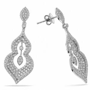 WHITE GOLD DIAMOND EARRINGS EW11821D