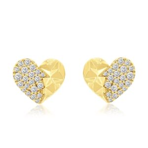YELLOW GOLD DIAMOND EARRINGS H3932D