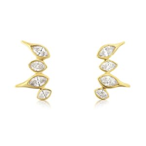 YELLOW GOLD DIAMOND EARRINGS H3838D