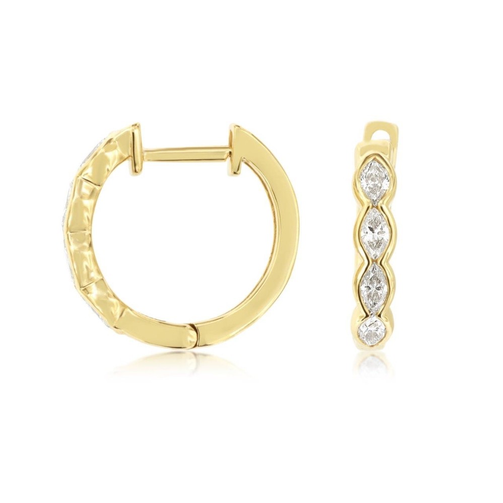 YELLOW GOLD DIAMOND EARRINGS H2811D