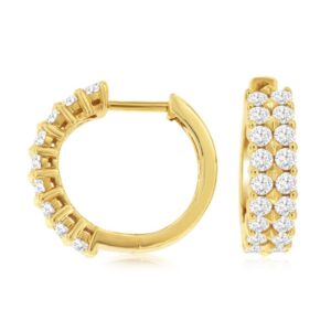 YELLOW GOLD DIAMOND EARRINGS C7882D