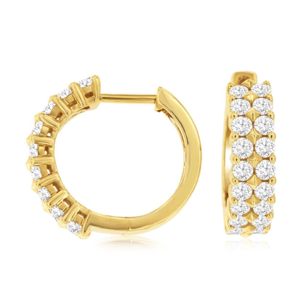 YELLOW GOLD DIAMOND EARRINGS C7882D