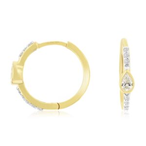 YELLOW GOLD DIAMOND EARRINGS H4072D