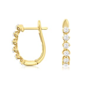 YELLOW GOLD DIAMOND EARRINGS H3561D