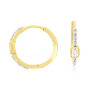 YELLOW GOLD DIAMOND EARRINGS H4070D