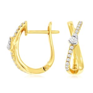 YELLOW GOLD DIAMOND EARRINGS C9794D