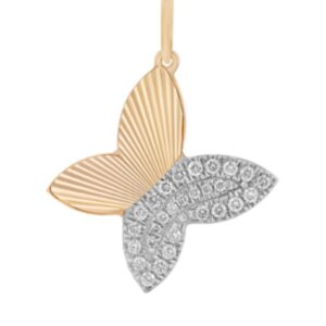 YELLOW & WHITE GOLD DIAMOND PENDANT P3398YW