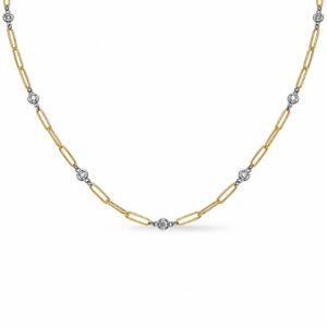 YELLOW & WHITE GOLD DIAMOND NECKLACE N1327YW