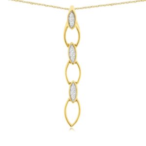 YELLOW GOLD DIAMOND PENDANT H4160D