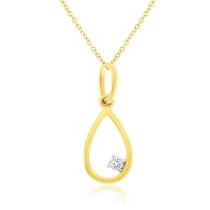 YELLOW GOLD DIAMOND PENDANT H4138D