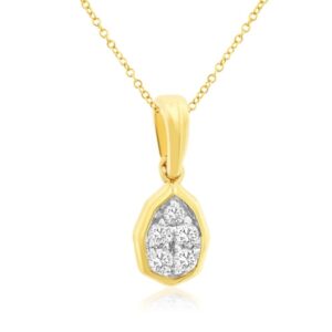 YELLOW GOLD DIAMOND PENDANT H4101D