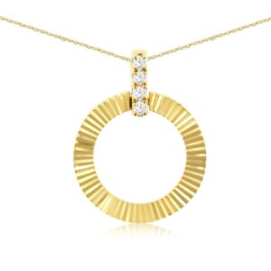 YELLOW GOLD DIAMOND PENDANT H3971D