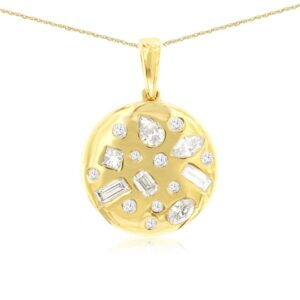 YELLOW GOLD DIAMOND PENDANT H3970D