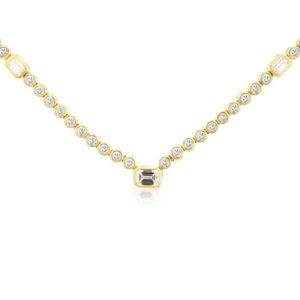 YELLOW GOLD DIAMOND NECKLACE H4117D