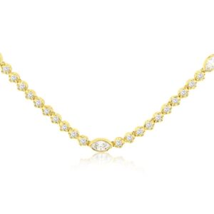 YELLOW GOLD DIAMOND NECKLACE H4022D