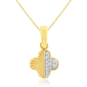 YELLOW GOLD DIAMOND PENDANT H4085D