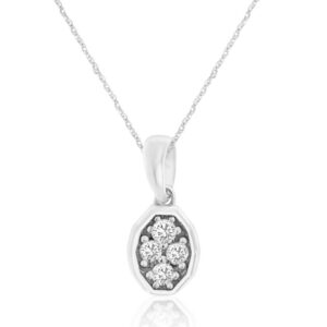 WHITE GOLD DIAMOND PENDANT WH4099D