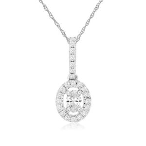 WHITE GOLD DIAMOND PENDANT WC9607D