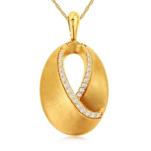 YELLOW GOLD DIAMOND PENDANT H1367D