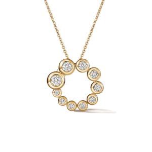HEARTS ON FIRE DREAM CIRCLE PENDANT NECKLACE UU32018YGHV0701800