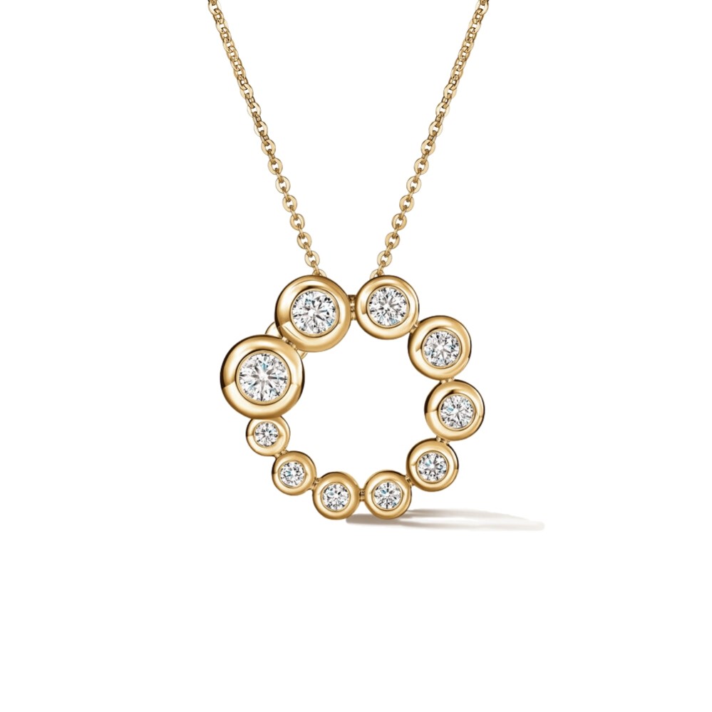 HEARTS ON FIRE DREAM CIRCLE PENDANT NECKLACE UU32018YGHV0701800