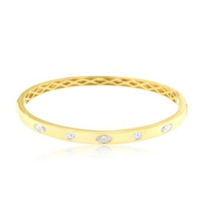 YELLOW GOLD DIAMOND BANGLE H4007D