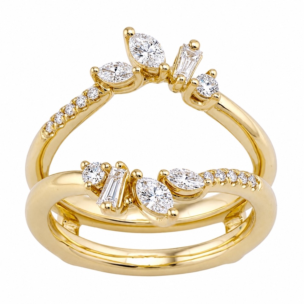 YELLOW GOLD DIAMOND INSERT WEDDING BAND RG16931-4YB