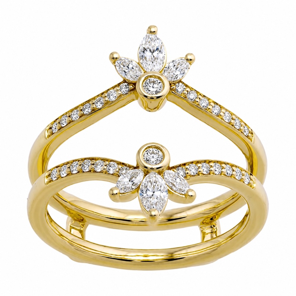 YELLOW GOLD DIAMOND INSERT WEDDING BAND RG16907-4YB