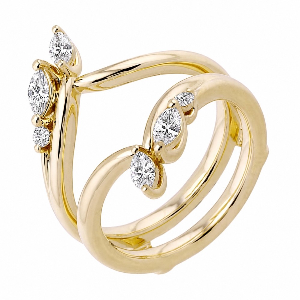 YELLOW GOLD DIAMOND INSERT WEDDING BAND RG16932-4YB