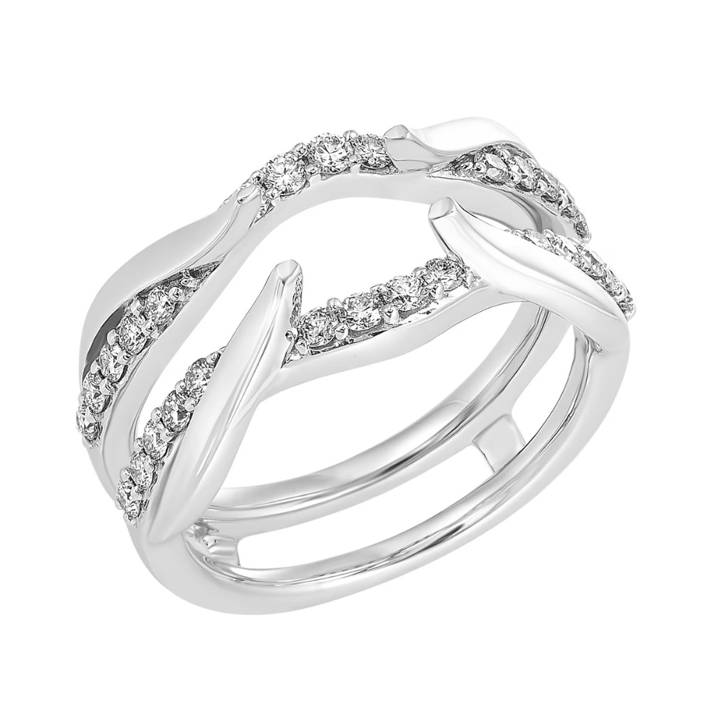 WHITE GOLD DIAMOND INSERT WEDDING BAND WB6101IR-4WC