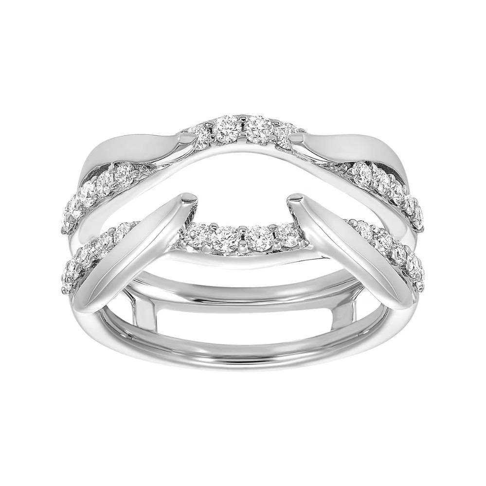WHITE GOLD DIAMOND INSERT WEDDING BAND WB6101IR-4WC
