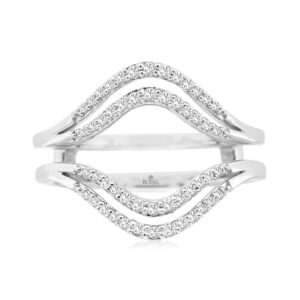 WHITE GOLD DIAMOND INSERT RING WH2204D