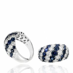 WHITE GOLD SAPPHIRE & DIAMOND RING RW13105S