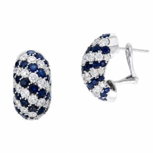 WHITE GOLD SAPPHIRE & DIAMOND EARRINGS EW13130S
