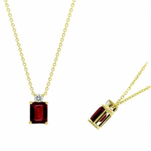 YELLOW GOLD RUBY & DIAMOND PENDANT P13181R