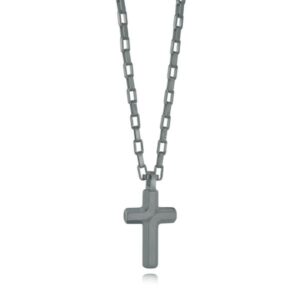 ITALGEM STEEL GUN IP STAINLESS STEEL MINI BRUSHED CROSS SC192