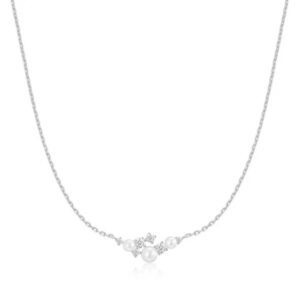 ANIA HAIE SILVER SHELL PEARL CLUSTER NECKLACE N074-06H