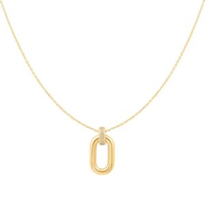 ANIA HAIE GOLD OVAL HOOP PENDANT NECKLACE N062-01G
