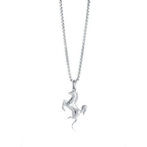 ITALGEM STEEL HORSE PENDANT NECKLACE SP468