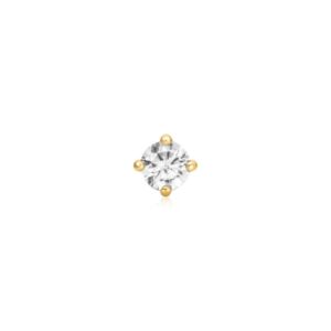 ANIA HAIE GOLD SPARKLE ROUND BARBELL SINGLE EARRING E070-03G