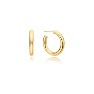 ANIA HAIE GOLD CLASSIC TUBE MEDIUM HUGGIE HOOP EARRINGS E072-11G
