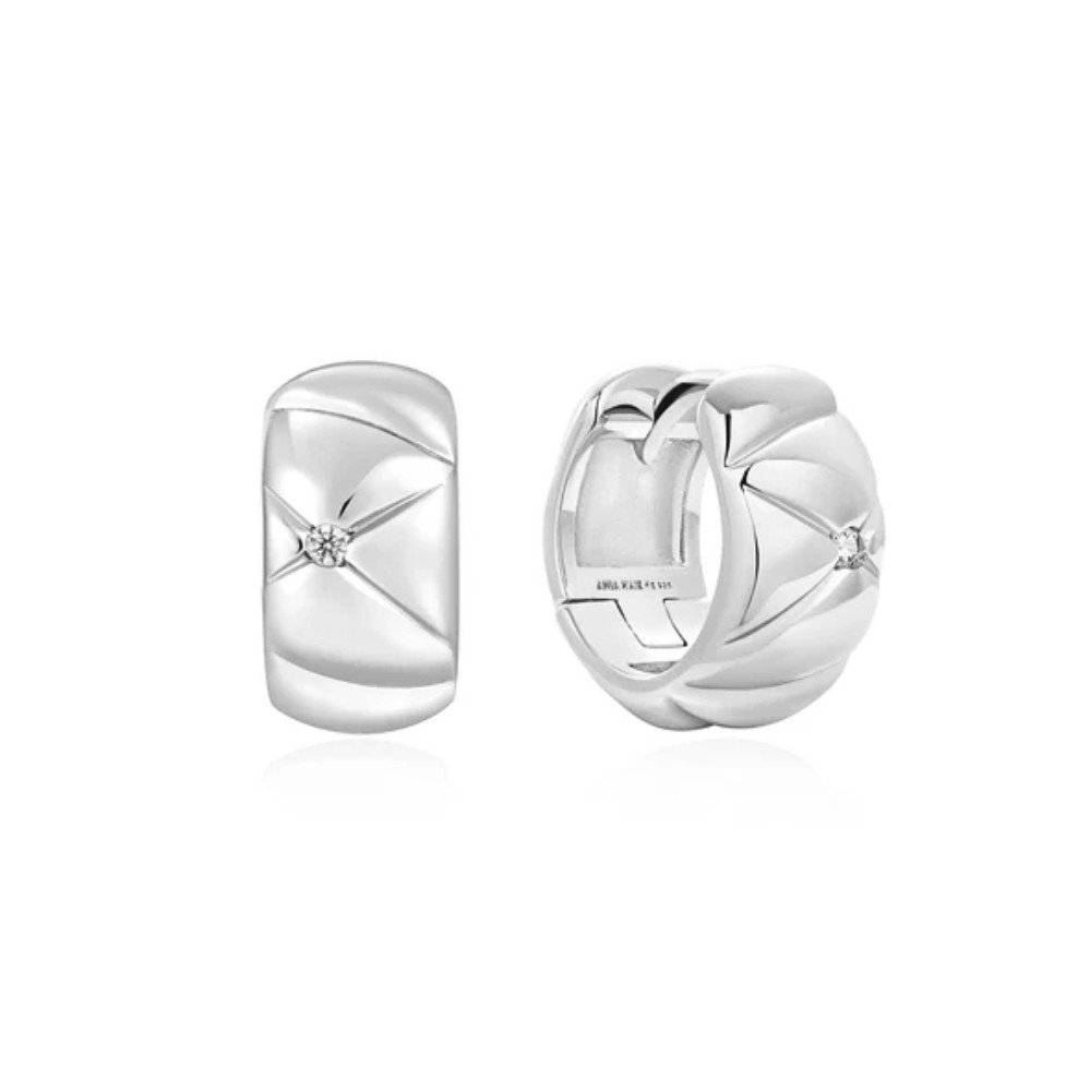 ANIA HAIE SILVER KISS HOOPS E057-05H