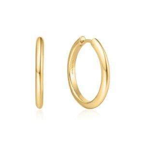 ANIA HAIE GOLD TUBE MEDIUM HOOP EARRINGS E062-03G