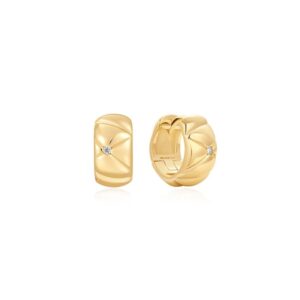 ANIE HAIE GOLD-PLATED KISS HOOP EARRINGS E057-05G
