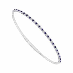 WHITE GOLD SAPPHIRE & DIAMOND BANGLE FSBG5185BSS8W